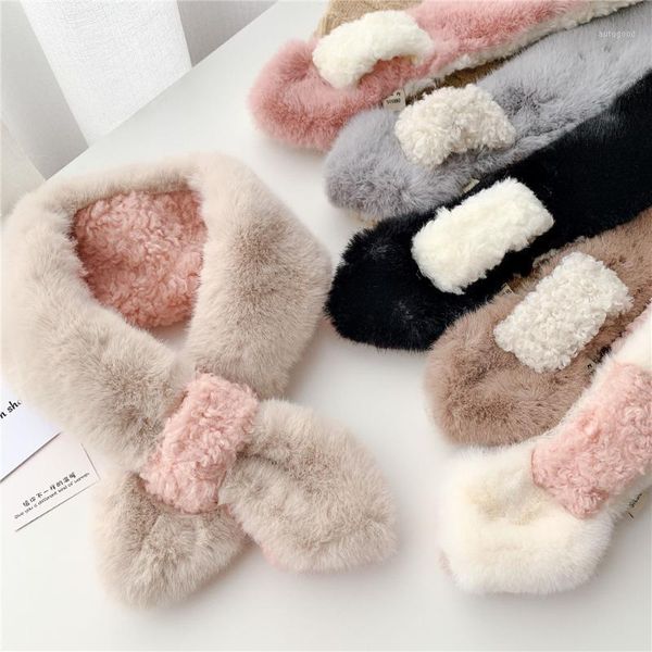 scarves dual-color patchwork cross plush scarf women autumn winter cute wild internet celebrity neck protection fur collar1, Blue;gray
scarves dual-color patchwork cross plush scarf women autumn winter cute wild internet celebrity neck protection fur collar1, Blue;gray