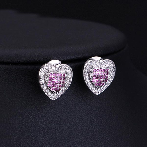 women earrings red heart stud earring pink cz pendientes oorbellen boucles d'oreilles brincos, Golden;silver
women earrings red heart stud earring pink cz pendientes oorbellen boucles d'oreilles brincos, Golden;silver