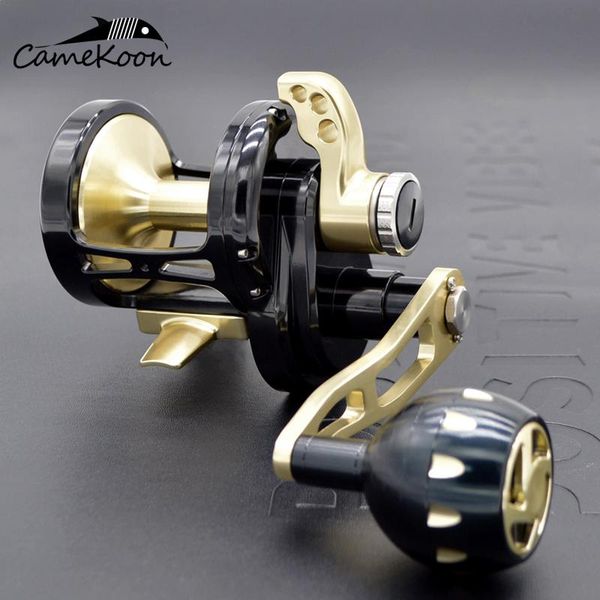 

baitcasting reels camekoon cnc slow jigging reel boat 35kgs drag power left/right handle saltwater lever trolling big game