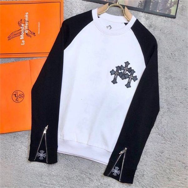 fashion new crosin ch casual leather cross two cuff zipper men's round neck sweater, Black
fashion new crosin ch casual leather cross two cuff zipper men's round neck sweater, Black
