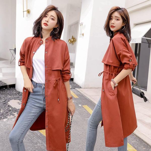 korean version of the windbreaker 2020 fashion long section slim temperament jacket casual wild handsome tide female, Tan;black
korean version of the windbreaker 2020 fashion long section slim temperament jacket casual wild handsome tide female, Tan;black