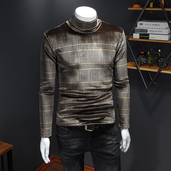 2020 autumn high neck long sleeve t-shirt men's handsome self-cultivation youth all-match men's bottom shirt plaid clothes, White;black
2020 autumn high neck long sleeve t-shirt men's handsome self-cultivation youth all-match men's bottom shirt plaid clothes, White;black