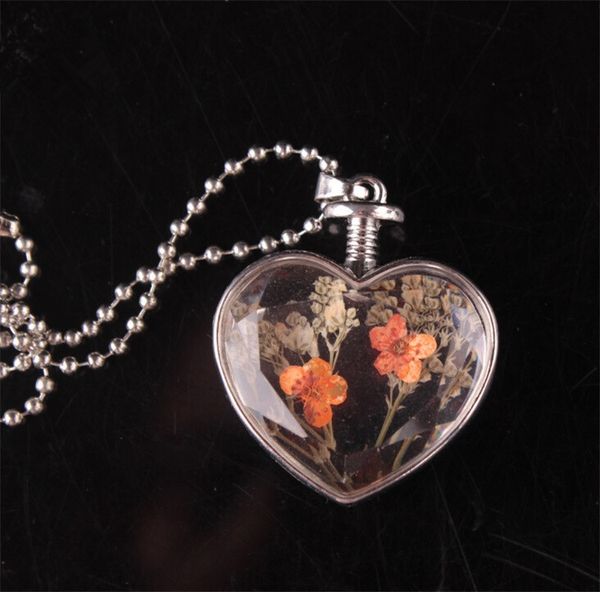 necklaces new heart jewelry shape glass dry flowers vial bottle pendants necklace 120pcs/lot t2c225
necklaces new heart jewelry shape glass dry flowers vial bottle pendants necklace 120pcs/lot t2c225
