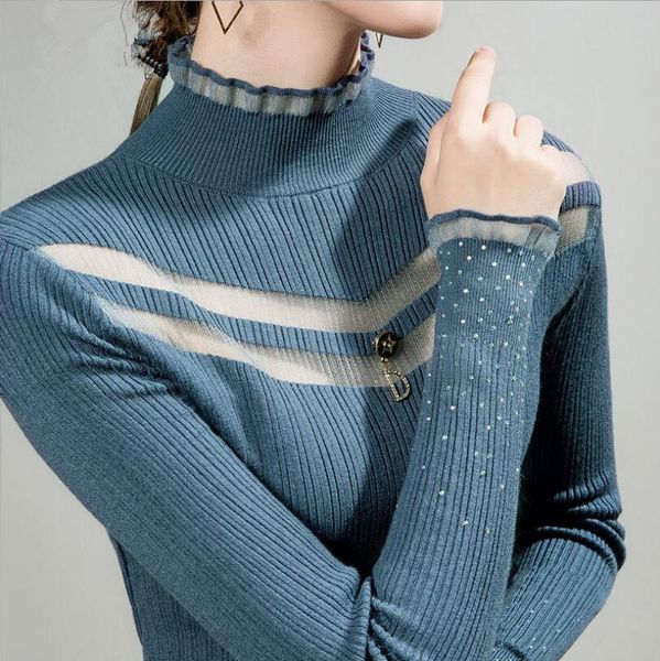 2021 women autumn vintage transparent turtleneck high pullovers jumpers women's hollow sweater p1952 rrc3, White;black
2021 women autumn vintage transparent turtleneck high pullovers jumpers women's hollow sweater p1952 rrc3, White;black