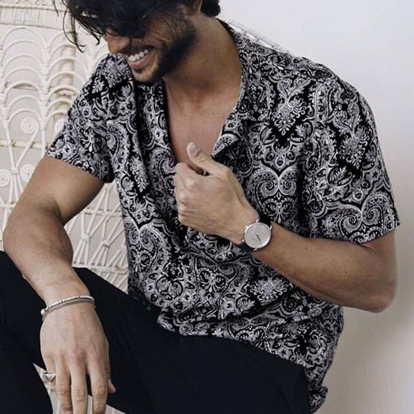 summer man shirt 2020 mens printing v collar short sleeve button silm blouse hawaiian henley shirt hawaiian shirt blouse top, White;black
summer man shirt 2020 mens printing v collar short sleeve button silm blouse hawaiian henley shirt hawaiian shirt blouse top, White;black