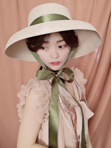 wide brim hats 2021 designer ladies ribbon sun bonnet hat for women fashion sunbonnet female summer beach travel sombrero straw cap, Blue;gray
wide brim hats 2021 designer ladies ribbon sun bonnet hat for women fashion sunbonnet female summer beach travel sombrero straw cap, Blue;gray