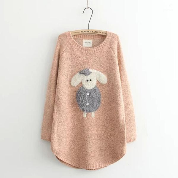 2020 winter new women cute cartoon sheep patch o-neck long sleeve loose long knitting sweate1, White;black
2020 winter new women cute cartoon sheep patch o-neck long sleeve loose long knitting sweate1, White;black