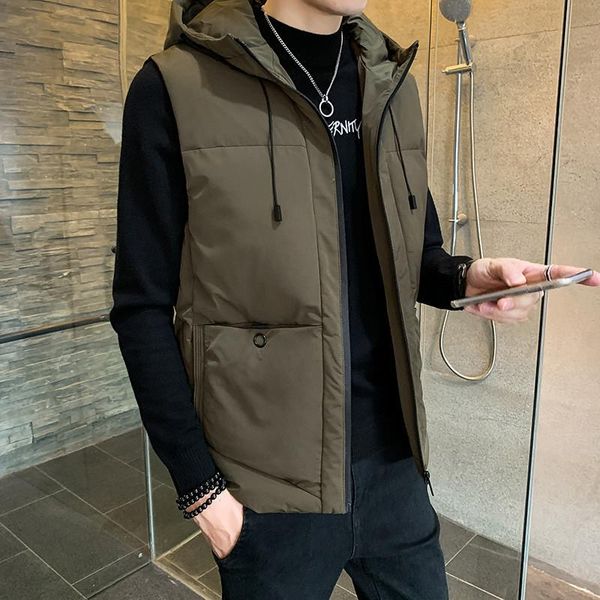 men's vests 7xl vest men solid winter jacket warm outerwear waistcoat casual hooded man sleeveless jackets plus size, Black;white
men's vests 7xl vest men solid winter jacket warm outerwear waistcoat casual hooded man sleeveless jackets plus size, Black;white