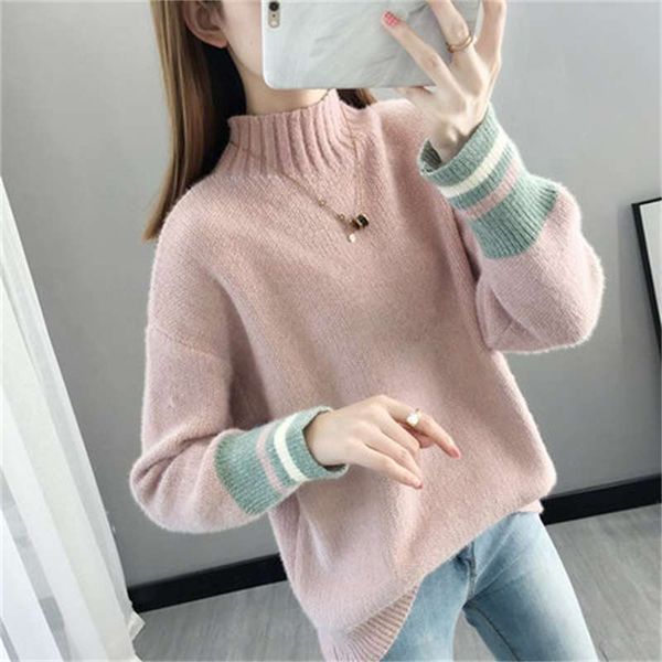 vippullover sweater, new 2020 knitted bottoming shirt, women's autumn and winter versatile loose wear, White;black
vippullover sweater, new 2020 knitted bottoming shirt, women's autumn and winter versatile loose wear, White;black