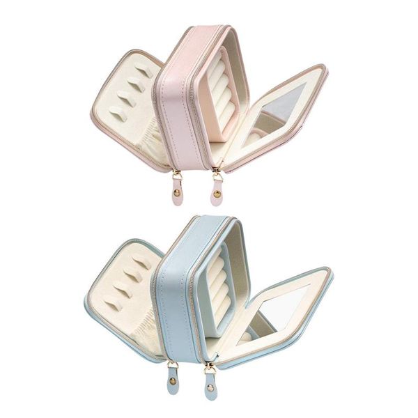 casegrace double zipper portable jewelry storage box ring earring necklace jewelry box, Pink;blue
casegrace double zipper portable jewelry storage box ring earring necklace jewelry box, Pink;blue