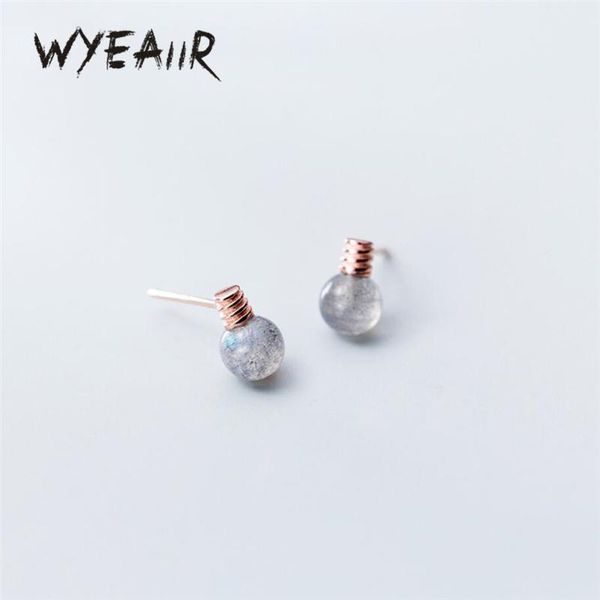 stud wyeaiir 925 sterling silver moonstone mini light bulb cute fresh female earrings, Golden;silver
stud wyeaiir 925 sterling silver moonstone mini light bulb cute fresh female earrings, Golden;silver