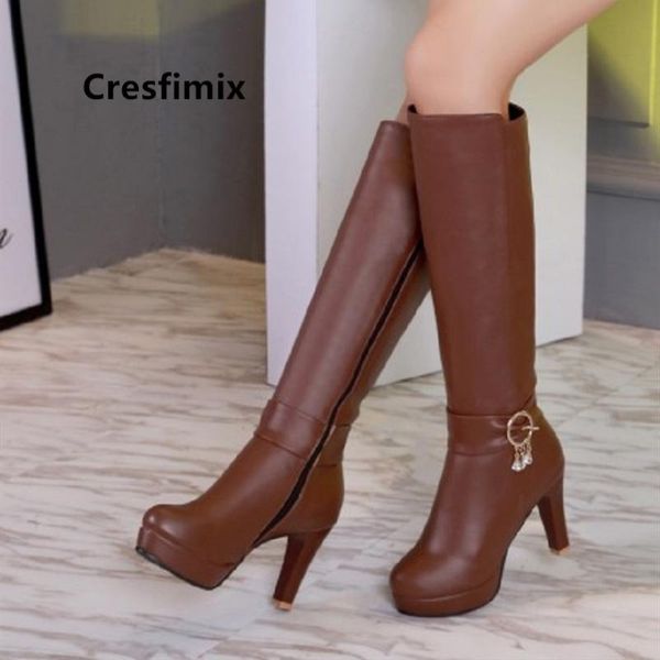 boots cresfimix women fashion sweet brown high heel long lady casual black comfortable winter street bottes femmes c6020
boots cresfimix women fashion sweet brown high heel long lady casual black comfortable winter street bottes femmes c6020