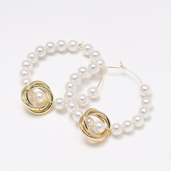 hoop & huggie 2021 pearl beads earrings for women exaggerates femme fashion twisted circle bijoux simple small bride wedding jewelry, Golden;silver
hoop & huggie 2021 pearl beads earrings for women exaggerates femme fashion twisted circle bijoux simple small bride wedding jewelry, Golden;silver