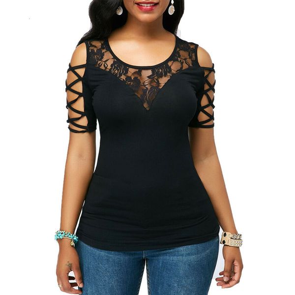 women's summer fashion o neck casual lace t-shirt black hollow out short sleeve t-shirts plus size s ~xxl, White
women's summer fashion o neck casual lace t-shirt black hollow out short sleeve t-shirts plus size s ~xxl, White