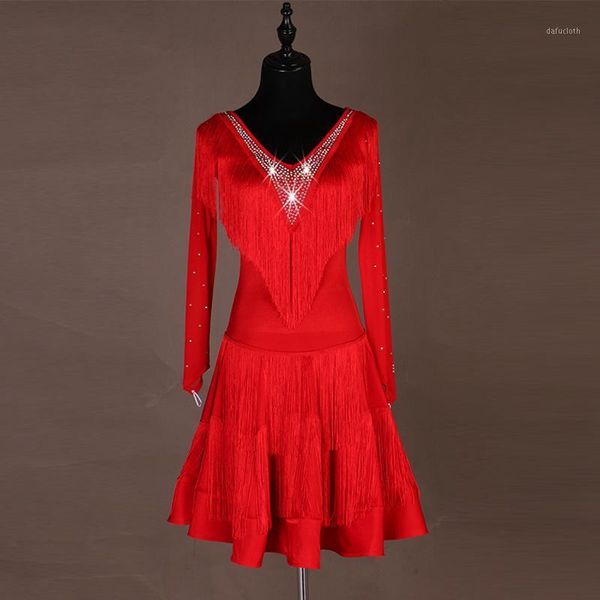 v-neck dancing dress for & women long mesh sleeves tassel skirt latin chacha dance costumes 2 colors b00551, Black;red
v-neck dancing dress for & women long mesh sleeves tassel skirt latin chacha dance costumes 2 colors b00551, Black;red