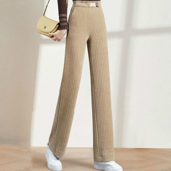 women's pants & capris 2021 women autumn winter vintage knitted straight lady slim high waist plus size female casual wide leg trousers, Black;white
women's pants & capris 2021 women autumn winter vintage knitted straight lady slim high waist plus size female casual wide leg trousers, Black;white