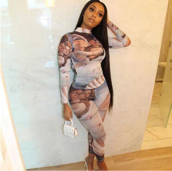 women's tracksuits yoosula autumn women pattern print turtleneck long sleeve jumpsuits fashion stretchy overalls 2 pcs sportywear casua, Gray
women's tracksuits yoosula autumn women pattern print turtleneck long sleeve jumpsuits fashion stretchy overalls 2 pcs sportywear casua, Gray