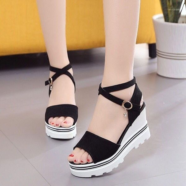 magical2020 han chao fashion frosted slope sandals high-heeled pine cake thick bottom all-match casual student women's shoes1, Black
magical2020 han chao fashion frosted slope sandals high-heeled pine cake thick bottom all-match casual student women's shoes1, Black