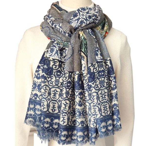 scarves 100% cashmere scarf women winter shawl wraps blue and white charming prints soft lightweight 200x100cm, Blue;gray
scarves 100% cashmere scarf women winter shawl wraps blue and white charming prints soft lightweight 200x100cm, Blue;gray