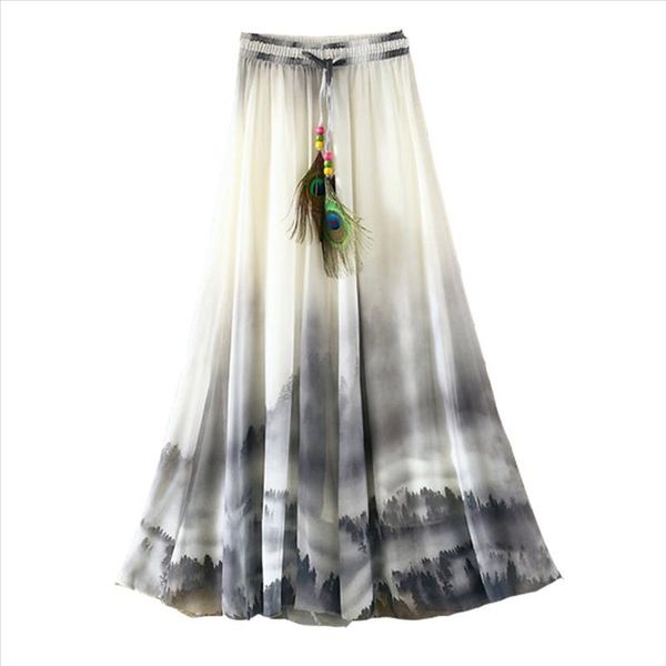 2019 summer bohemian long skirt chiffon vintage faldas largas elegant print saia longa ladies casual maxi skirts women clothes, Black
2019 summer bohemian long skirt chiffon vintage faldas largas elegant print saia longa ladies casual maxi skirts women clothes, Black