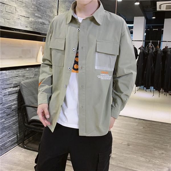 2021 new mens fashion brand cargo shirts safari style long sleeve cotton breathable casual shirt solid shirt for men, White;black
2021 new mens fashion brand cargo shirts safari style long sleeve cotton breathable casual shirt solid shirt for men, White;black