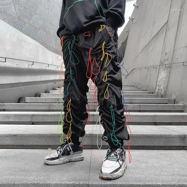 2020 track pants male trousers sweatpants streetwear ribbons casual pants1, Black 
2020 track pants male trousers sweatpants streetwear ribbons casual pants1, Black
