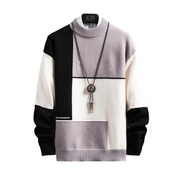 men's sweaters mens cashmere sweater autumn winter thick patchwork long sleeve de yq clothing knitted casual cachemire homme drop, White;black
men's sweaters mens cashmere sweater autumn winter thick patchwork long sleeve de yq clothing knitted casual cachemire homme drop, White;black