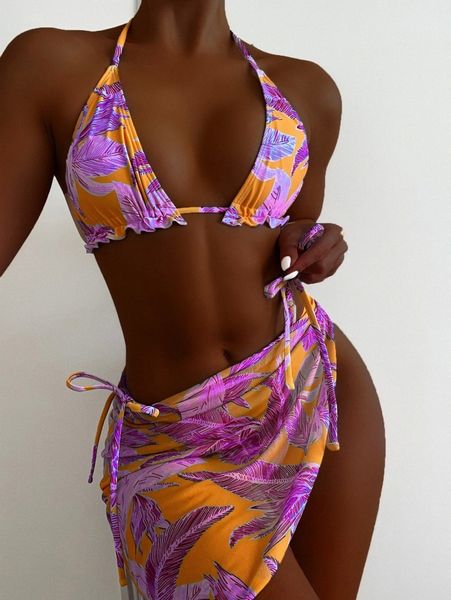 3pack plants print micro triangle thong bikini swimsuit & beach skirt b6j4#, White;black
3pack plants print micro triangle thong bikini swimsuit & beach skirt b6j4#, White;black