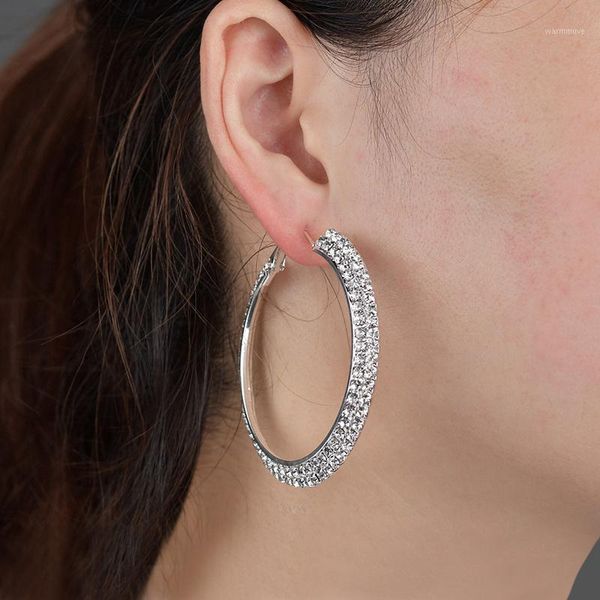 treazy elegant 2 rows rhinestone big hoop earrings for women brincos crystal round circle earrings wedding party wedding jewelry1, Golden;silver
treazy elegant 2 rows rhinestone big hoop earrings for women brincos crystal round circle earrings wedding party wedding jewelry1, Golden;silver