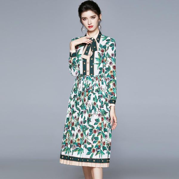casual dresses 2021 fashion spring runway dress women designer bow collar print mid calf holiday robe femme party green vestido, Black;gray
casual dresses 2021 fashion spring runway dress women designer bow collar print mid calf holiday robe femme party green vestido, Black;gray