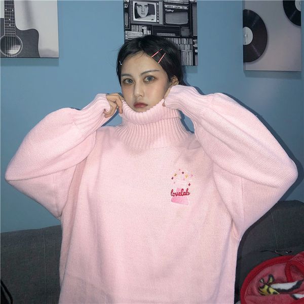 2021 autumn cotton women fashion high collar pink loose harajuku cartoon embroidered sweater female #6071 7kol, White;black
2021 autumn cotton women fashion high collar pink loose harajuku cartoon embroidered sweater female #6071 7kol, White;black