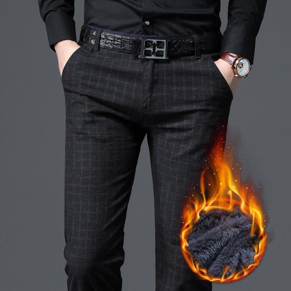 men's pants 2021 winter men warm casual business elasticity slim thick plus velvet trousers male brand clothes black navy
men's pants 2021 winter men warm casual business elasticity slim thick plus velvet trousers male brand clothes black navy