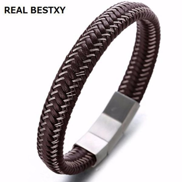 charm bracelets real xy & bangles men stainless steel leather braided rope magnetic clasp male jewelry 2021, Golden;silver
charm bracelets real xy & bangles men stainless steel leather braided rope magnetic clasp male jewelry 2021, Golden;silver
