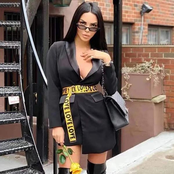 winter new women slim coat blazer black long sleeve deep v-neck single buckle belt suit jacket female 2020 fashion party coat, Tan;black
winter new women slim coat blazer black long sleeve deep v-neck single buckle belt suit jacket female 2020 fashion party coat, Tan;black