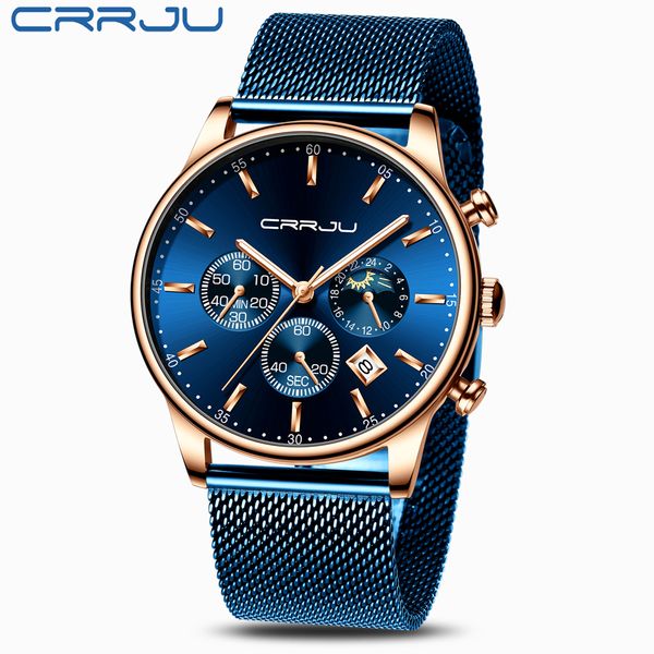 watch men relogio masculino crrju new fashion mens watches with stainless steel brand luxury sports chronograph quartz watch 201212, Slivery;brown
watch men relogio masculino crrju new fashion mens watches with stainless steel brand luxury sports chronograph quartz watch 201212, Slivery;brown
