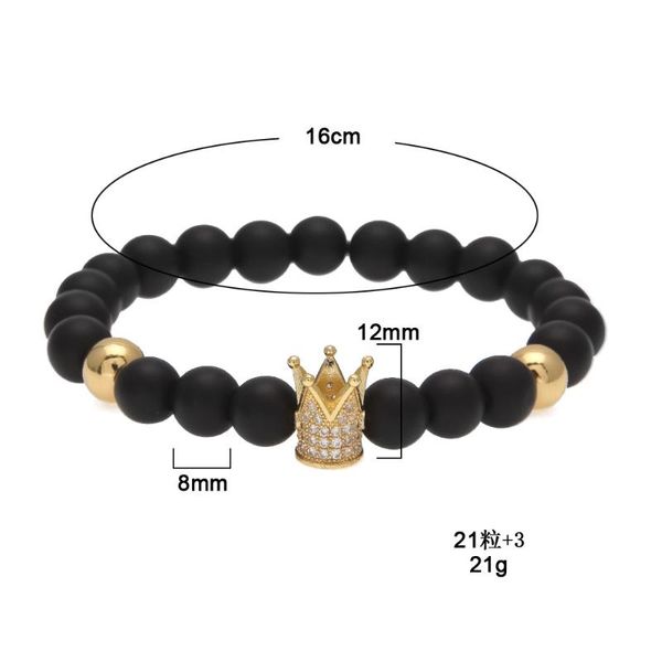 charm bracelets hiphop micro pave cubic zirconia black gold king crown bracelet dull polish matte stone bead men jewelry, Golden;silver
charm bracelets hiphop micro pave cubic zirconia black gold king crown bracelet dull polish matte stone bead men jewelry, Golden;silver