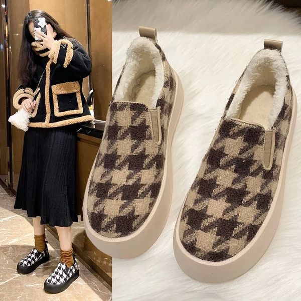 2020 winter new fashion women platform shoes plaid loafers plush warm slip on shoes female retro snow zapatos mujer 8883n #gj9a, Black
2020 winter new fashion women platform shoes plaid loafers plush warm slip on shoes female retro snow zapatos mujer 8883n #gj9a, Black
