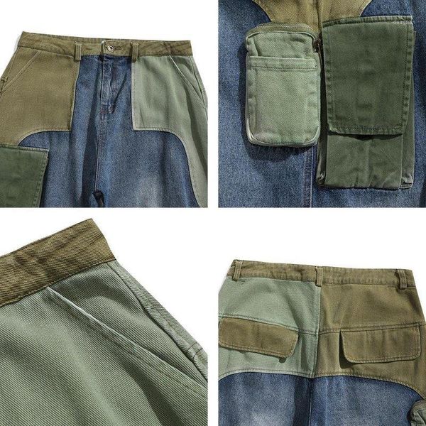 colorblock trousers fashions stitching jeans korean style hip hop harem jeans loose overalls men streetwear1, Blue
colorblock trousers fashions stitching jeans korean style hip hop harem jeans loose overalls men streetwear1, Blue