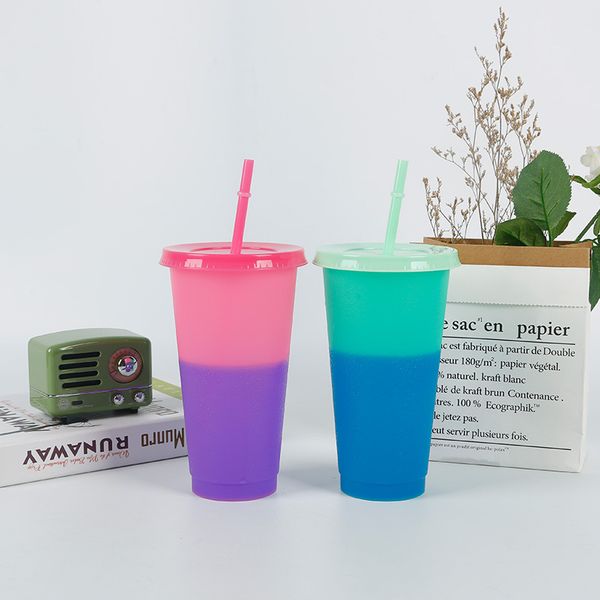 2021 new style 720ml spot pp warm and cold changing plastic straw cup with lid solid color drinking cup plastic color changing cup custom
2021 new style 720ml spot pp warm and cold changing plastic straw cup with lid solid color drinking cup plastic color changing cup custom
