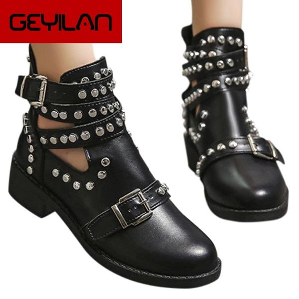 boots women students fashion rivet leather ankle para mulheres low heel shoes ladies party, Black
boots women students fashion rivet leather ankle para mulheres low heel shoes ladies party, Black