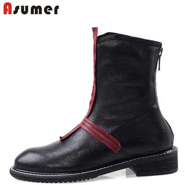 boots asumer plus size 34-42 full genuine leather round toe zipper europe western autumn ankle, Black
boots asumer plus size 34-42 full genuine leather round toe zipper europe western autumn ankle, Black