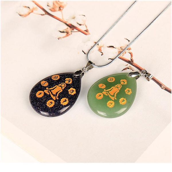 1pc natural gem droplet shape pendant with seven chakras crystal point opal malachite meditation healing crystals pa jllxxx, Black
1pc natural gem droplet shape pendant with seven chakras crystal point opal malachite meditation healing crystals pa jllxxx, Black