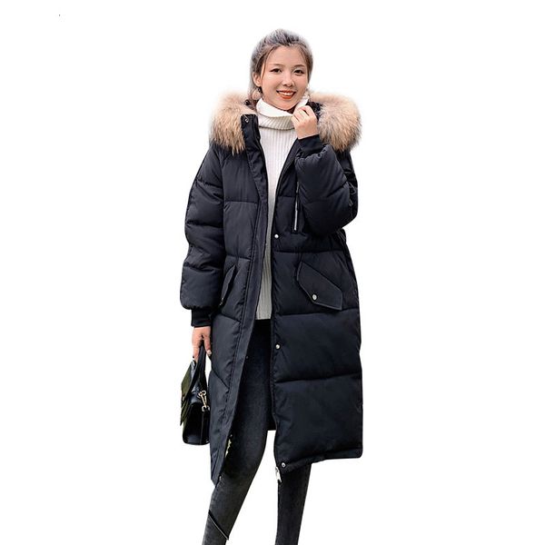 2021 new long coat with hood down parka ladies warm winter female jacket loose big fur collar p2sn, Black
2021 new long coat with hood down parka ladies warm winter female jacket loose big fur collar p2sn, Black