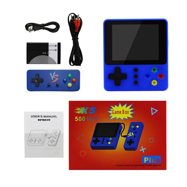 3 inch handheld game console k5 sup mini retro nostalgia 500 in 1 double player with gamepad protable game console video game box
3 inch handheld game console k5 sup mini retro nostalgia 500 in 1 double player with gamepad protable game console video game box