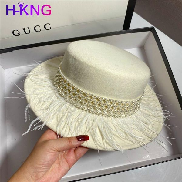 stingy brim hats 2021 fedora panama french small black hat female celebrities pearl tassel jazz cap wool party elegant temperament, Blue;gray
stingy brim hats 2021 fedora panama french small black hat female celebrities pearl tassel jazz cap wool party elegant temperament, Blue;gray