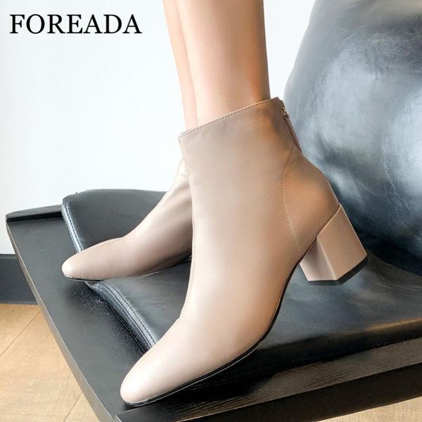 boots foreada natural genuine leather woman high heel ankle block shoes zip ladies short autumn winter beige 40, Black
boots foreada natural genuine leather woman high heel ankle block shoes zip ladies short autumn winter beige 40, Black