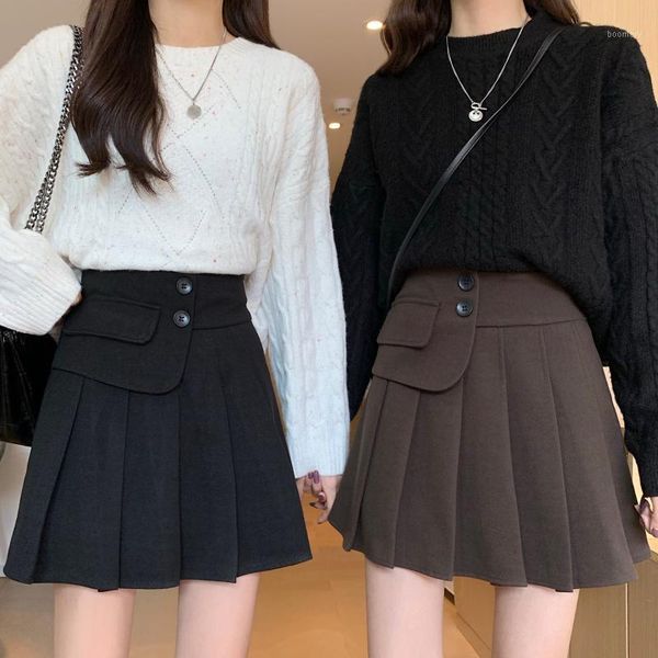 new korean high waist mini skirt autumn winter women asymmetrical pleated skirt girls school skirts1, Black
new korean high waist mini skirt autumn winter women asymmetrical pleated skirt girls school skirts1, Black