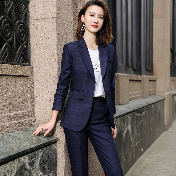 women's two piece pants autumn winter classic long sleeve office interviewee sales formal work business suit ladies jacket and pant set, White
women's two piece pants autumn winter classic long sleeve office interviewee sales formal work business suit ladies jacket and pant set, White