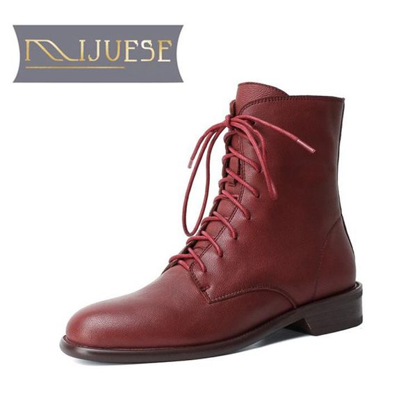 mljuese 2021 women ankle boots cow leather winter short plush round toe zipper med heels female boots size 43, Black
mljuese 2021 women ankle boots cow leather winter short plush round toe zipper med heels female boots size 43, Black