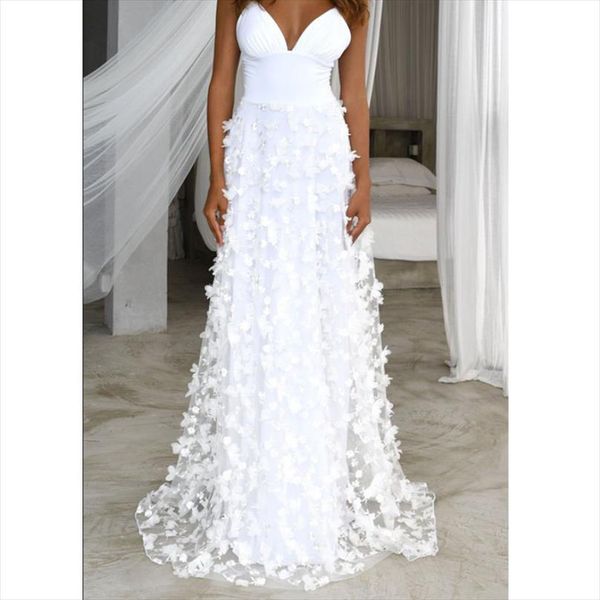 spaghetti strap evening party dress women deep v neck floral lace white dress women floor length clothing strapless, Black;gray
spaghetti strap evening party dress women deep v neck floral lace white dress women floor length clothing strapless, Black;gray